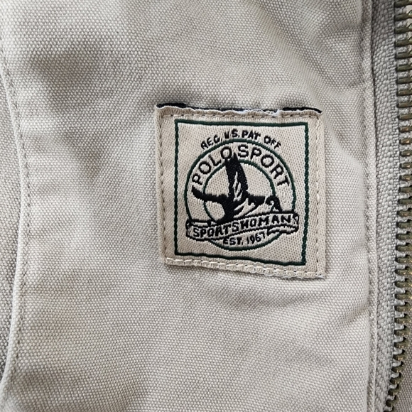 Vintage Ralph Lauren Polo Sport Sportswoman 90s Safari Utility Khaki Jacket sz 6 - Picture 10 of 11